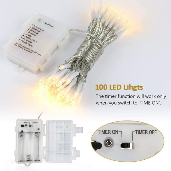 36ft 100 LED Outdoor Battery Fairy Lights